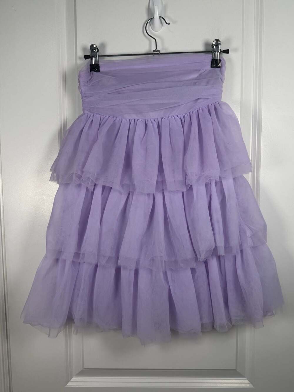 Beginning Boutique Birthday Girl Lilac Strapless Ruffled Mini Party Dress - Picture 4 of 9